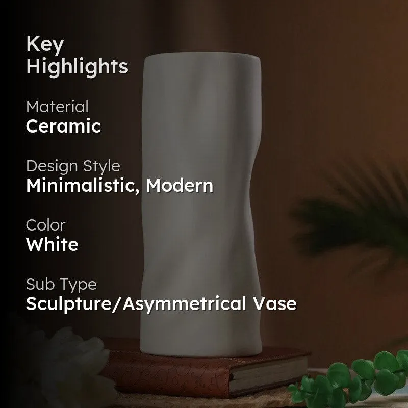 Flowy Fara Vase - White media 2
