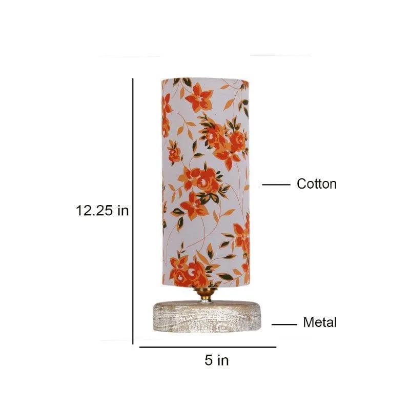 Papilon Cylindrical Fabric Table Lamp - Multicolor media 6