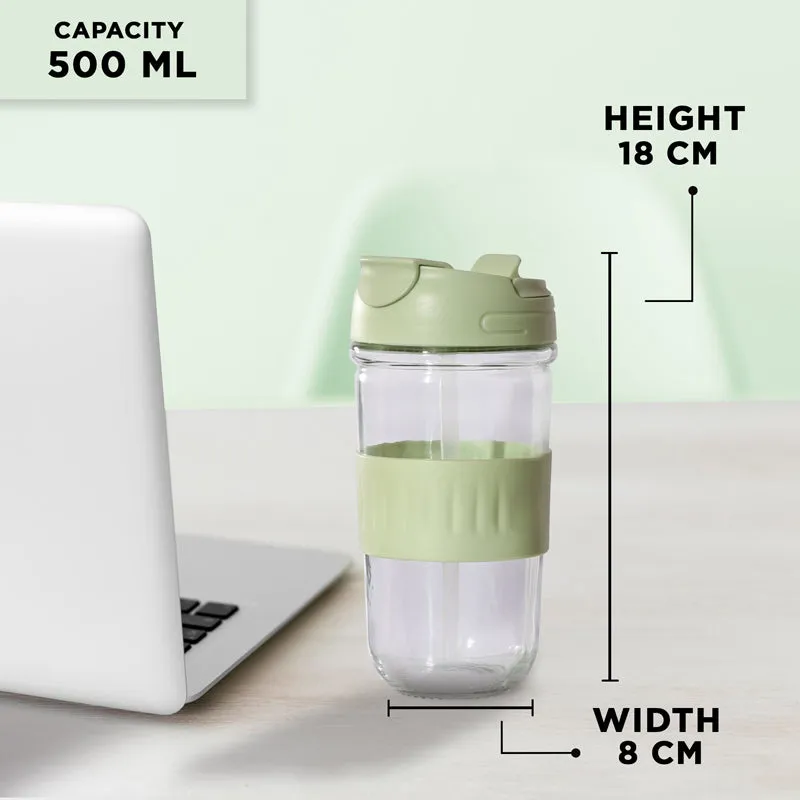 Lazo Glass Sipper - Light Green media 6