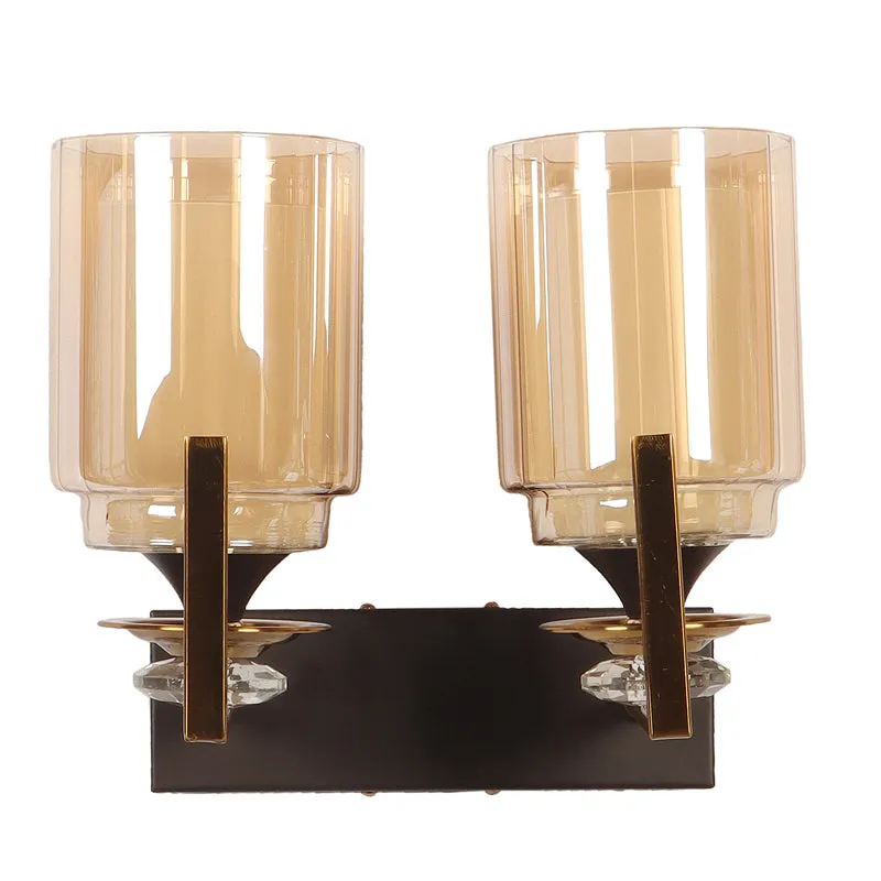 Ivora Iron Wall Lamp With Glass Shade media 6