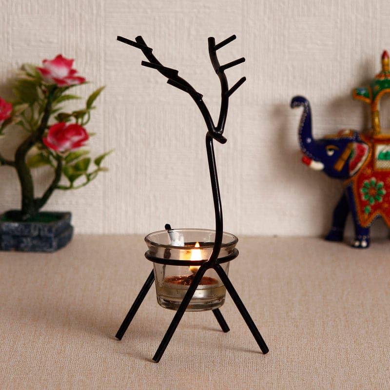 Deer Dream Tealight Candle Holder - Black media 3
