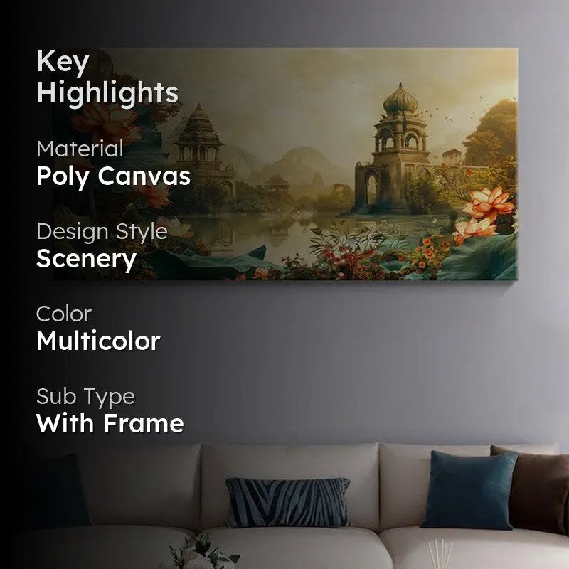 Temple Blossom Aura Wall Painting media 2