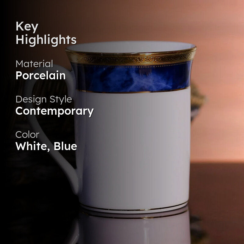 Noritake Majestic Porcelain Coffee Mug (Blue) - 280 mL media 2