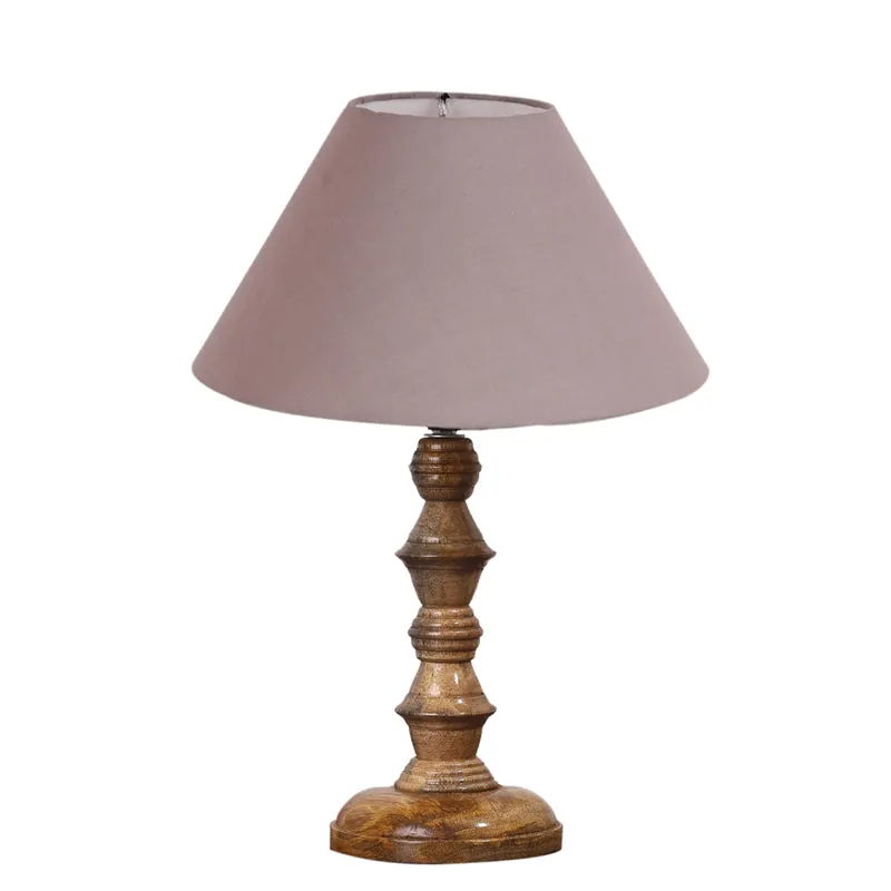 Cotin II Timber Wooden Table Lamp - Grey,Brown media 6