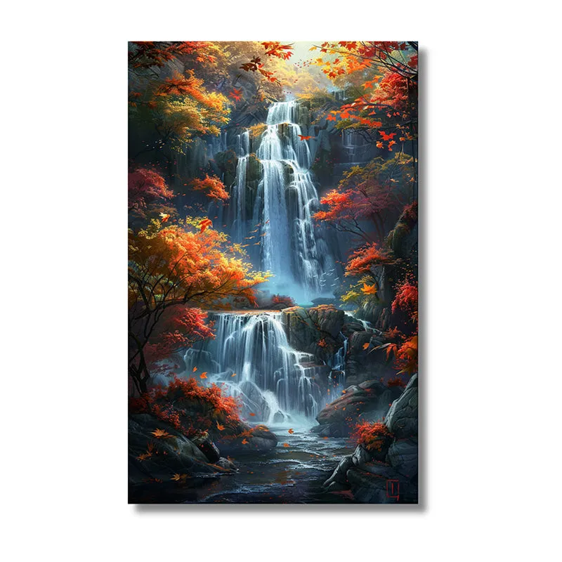 Cascading Waters Wall Painting media 3