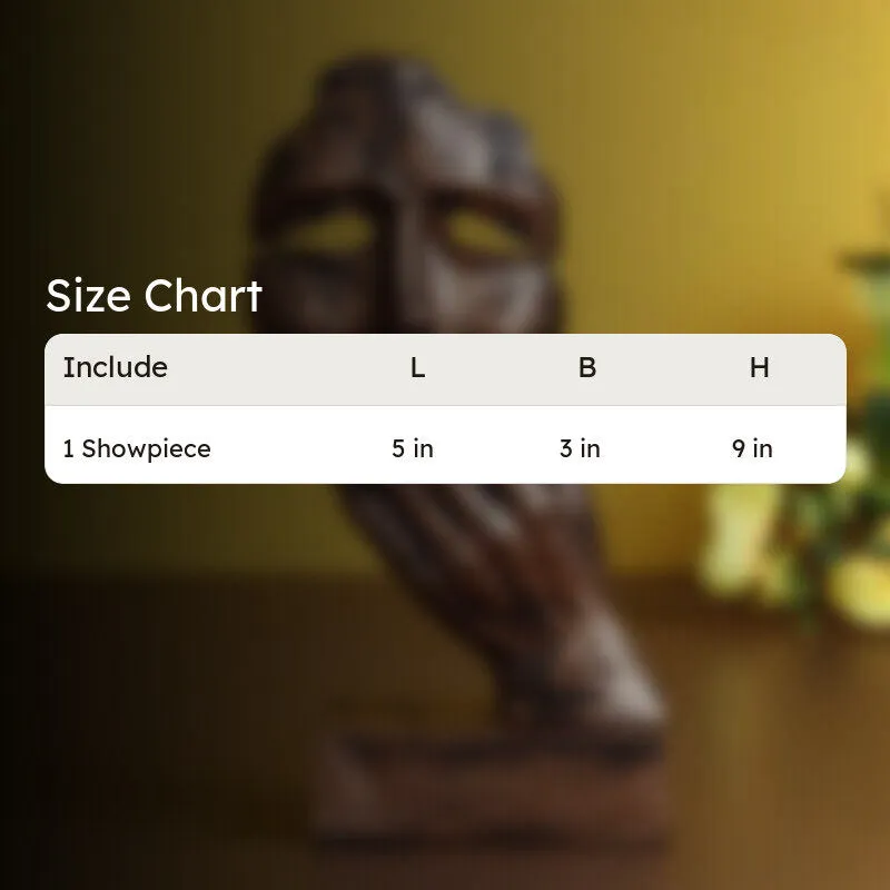 Size chart graphic for the bronze showpiece