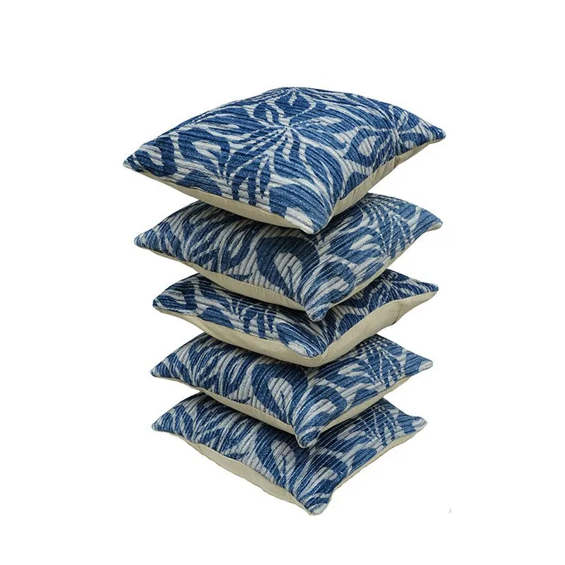 PetalReverie Cushion Cover (Blue) - Set Of Five media 5