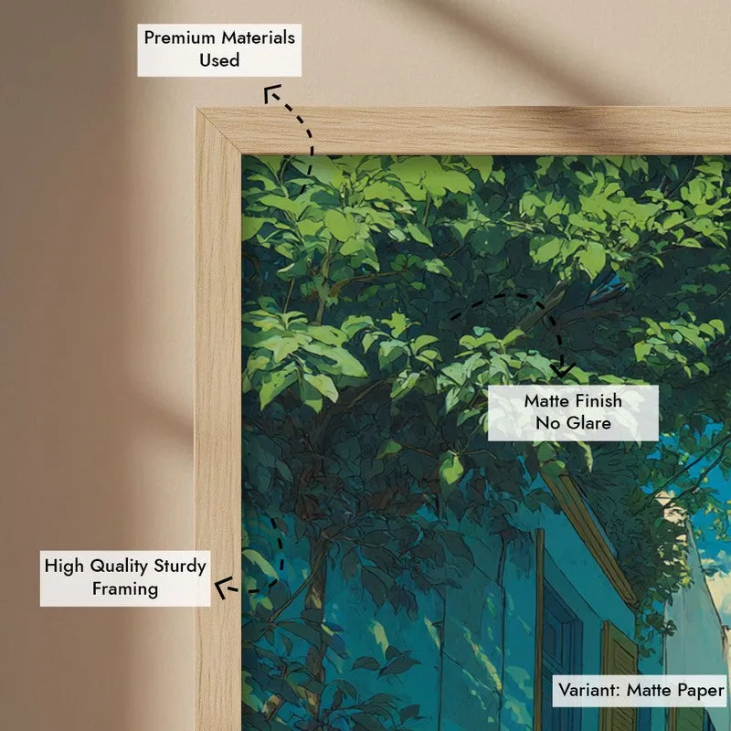 Shadow Play Canvas Wall Painting - Brown Frame media 7