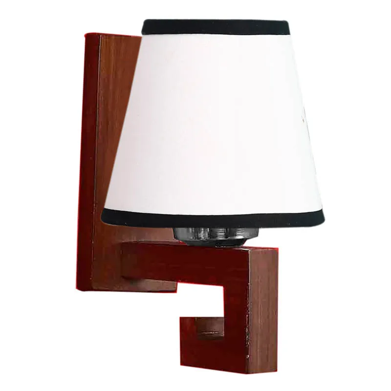 Blanc Conical Wooden Wall Lamp media 5