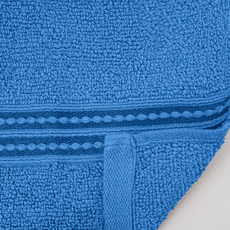Micro Cotton LuxeDry Solid Hand Towel (Blue) - Set Of Two media 6