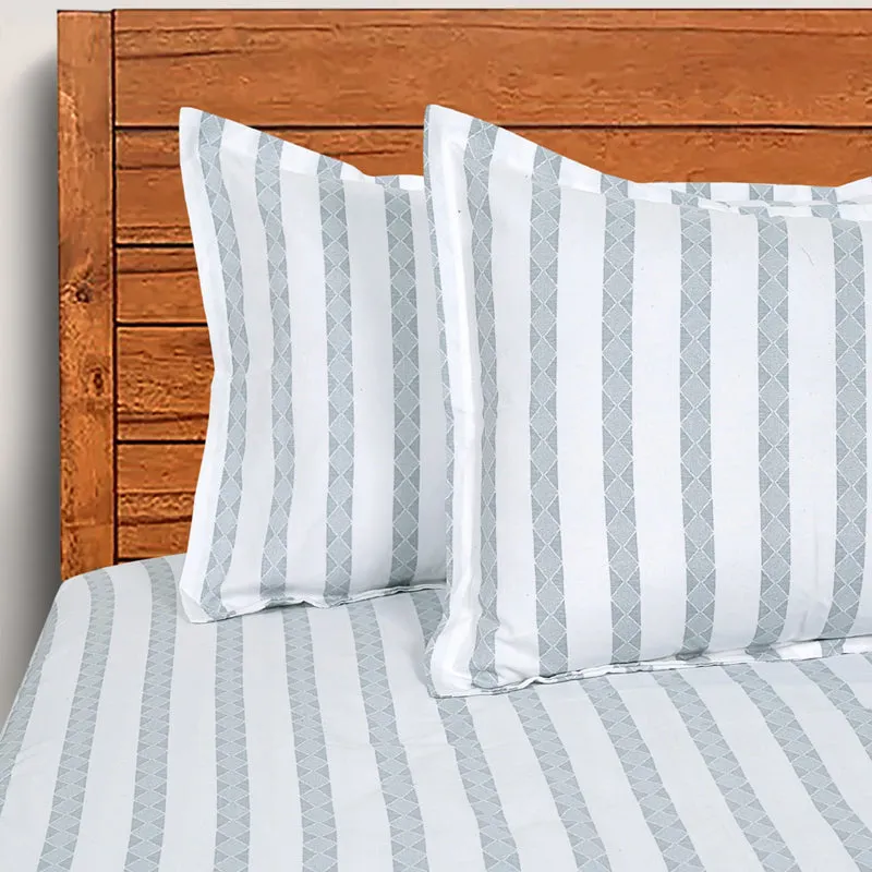 Saral Home Striped Microfiber Bedsheet (Teal) - 350 GSM media 3
