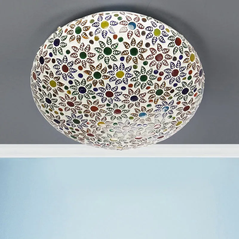 Norda Flush Mount Glass Ceiling Lamp media 3