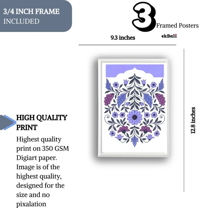Royal Botanica Paper Wall Painting With Frame - White media 9