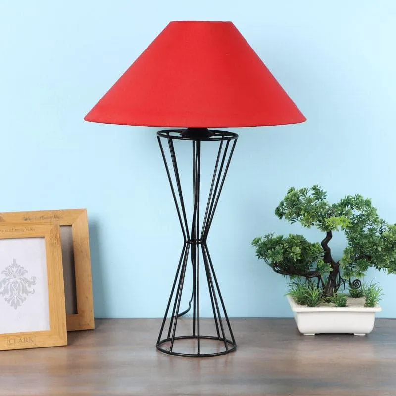Ondine Briar Fabric Table Lamp - Red,Black media 3