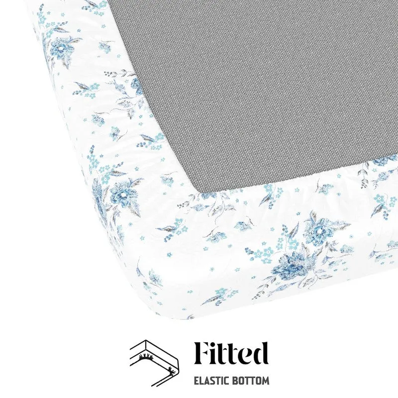 Novira Fitted Cotton Bedsheet (Blue) - 144 TC media 6