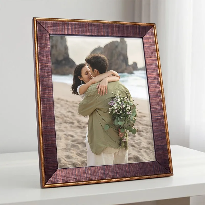 Elegant Vintage Style PVC Photo Frame - Maroon media 1
