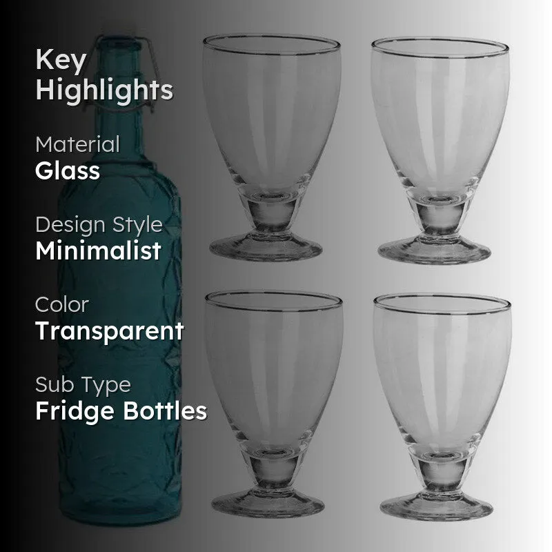 Griffi 1000 mL Water Bottle With 250 mL Glasses - Five Piece Set media 2