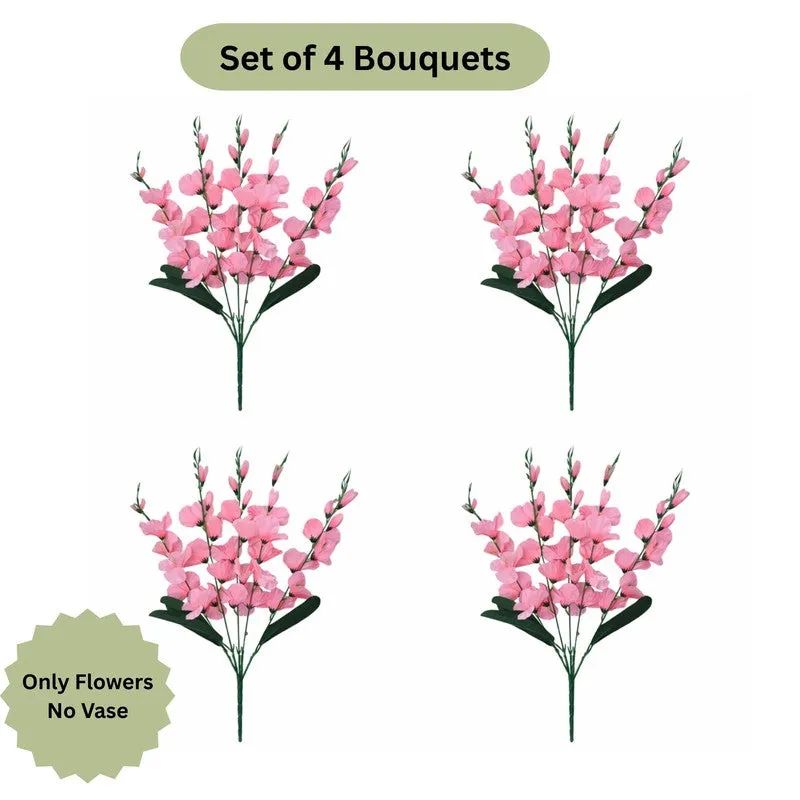 Bloomelle Artificial Flower (Pink) - Set Of Four media 7