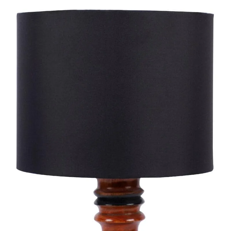 Blace Argyle Fabric Table Lamp - Black,Brown media 5