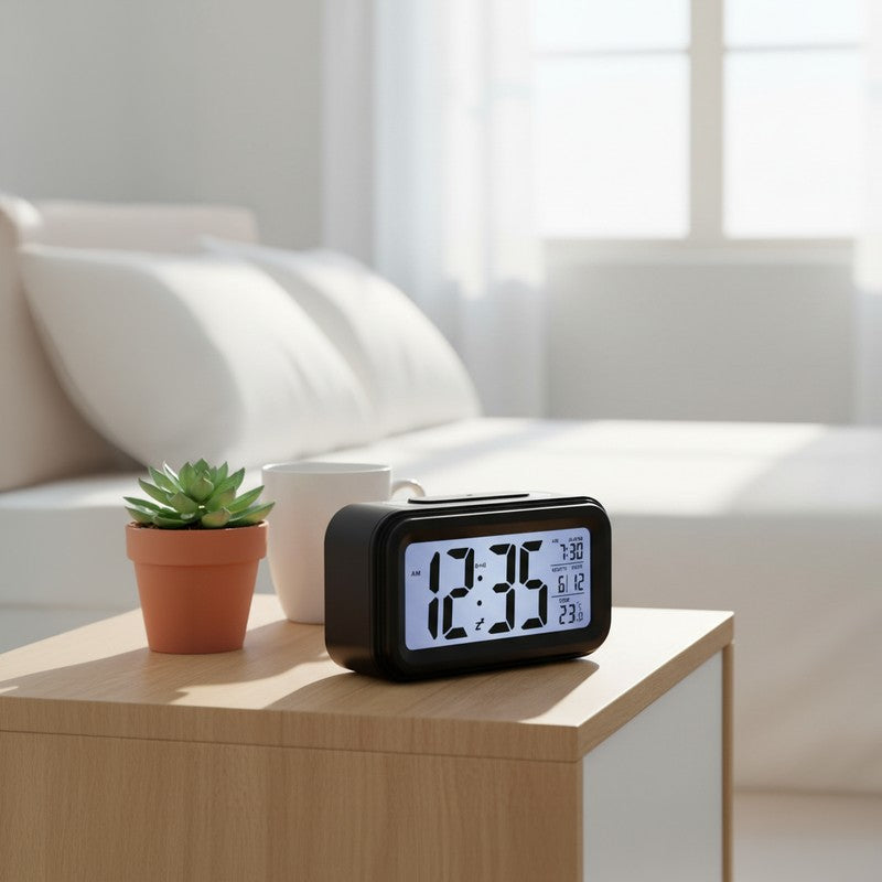 Chrono Charm Rectangle Plastic Table Clock