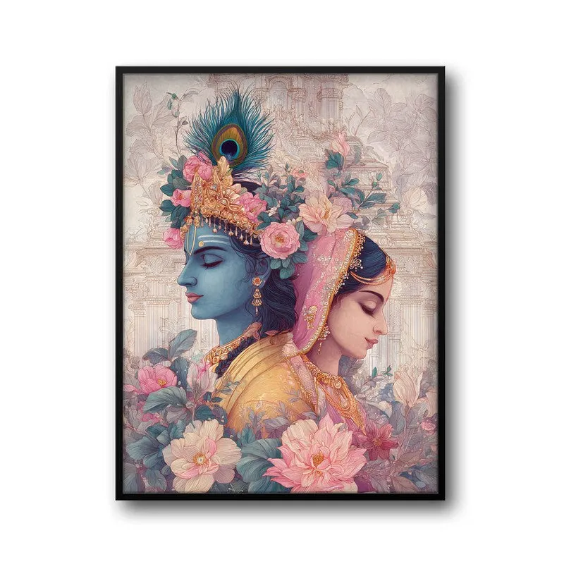 Sri Radha Krishna Enchanting Archival Paper Wall Art media 7