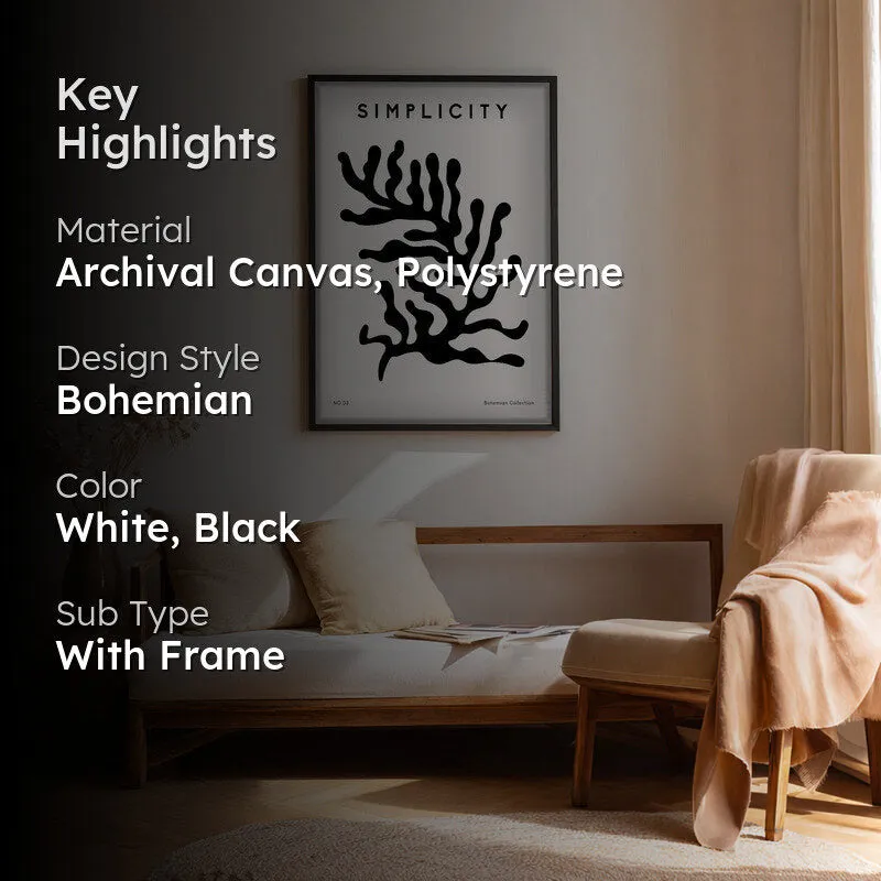 Natural Rhythm Canvas Wall Painting With Black Frame media 2