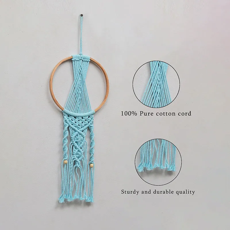Knottic Macrame Fabric Wall Accent (Blue) - Set Of Two media 5
