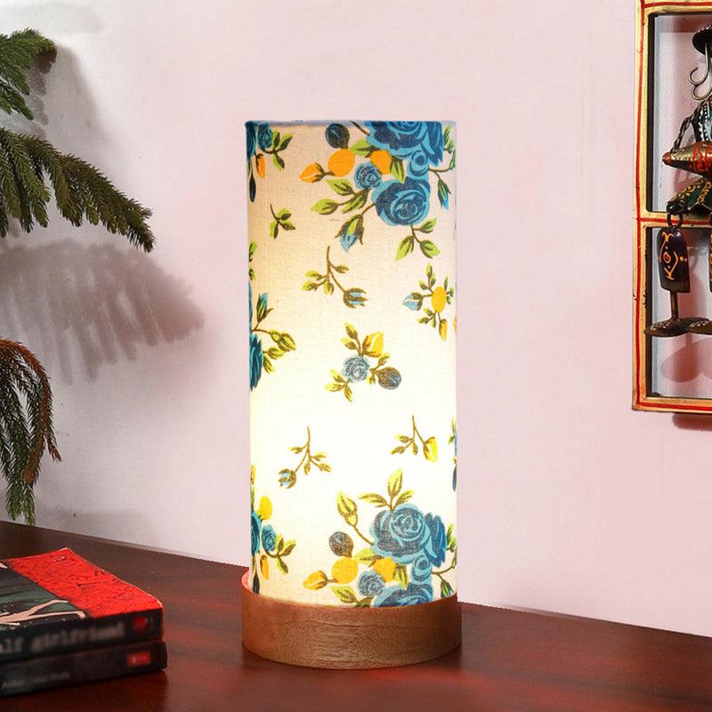 Alba Nyra Tower Wooden Table Lamp - Multicolor