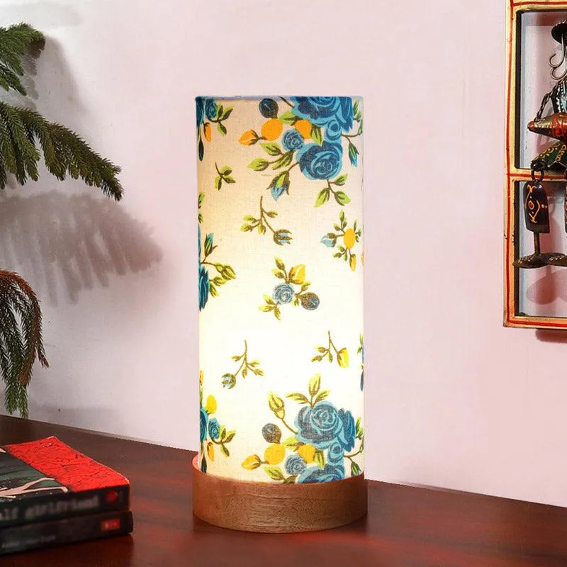 Alba Nyra Tower Wooden Table Lamp - Multicolor media 1