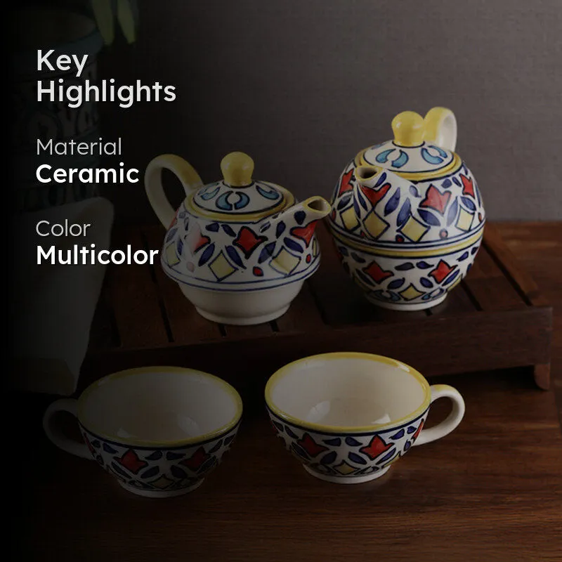 Ruhani Stackable Tea Cup & Pot (120 mL/250 mL) - Four Piece Set media 2