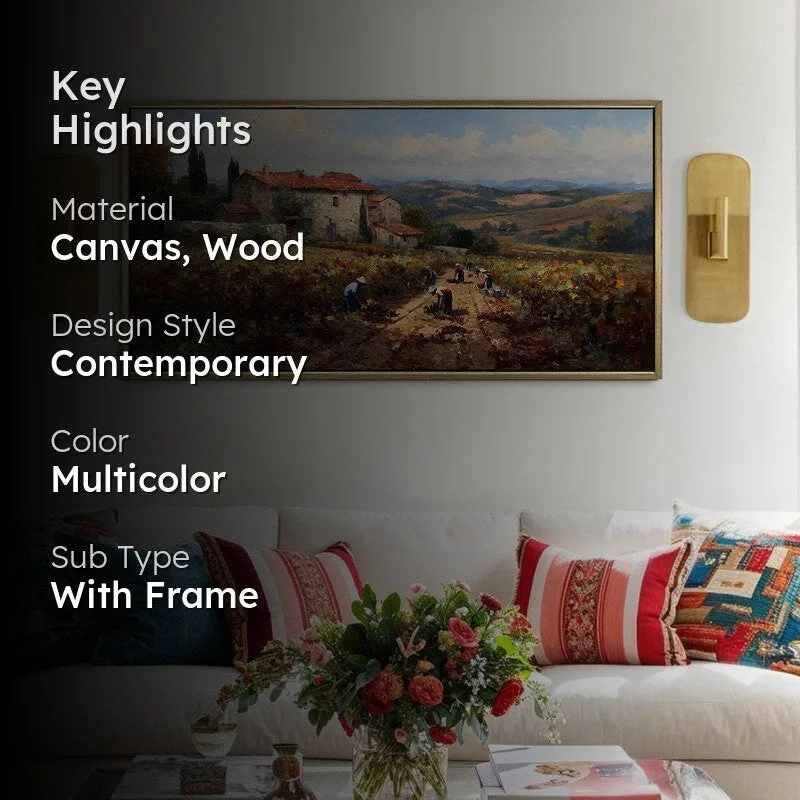 Agrarian Canvas Wall Painting With Frame media 2