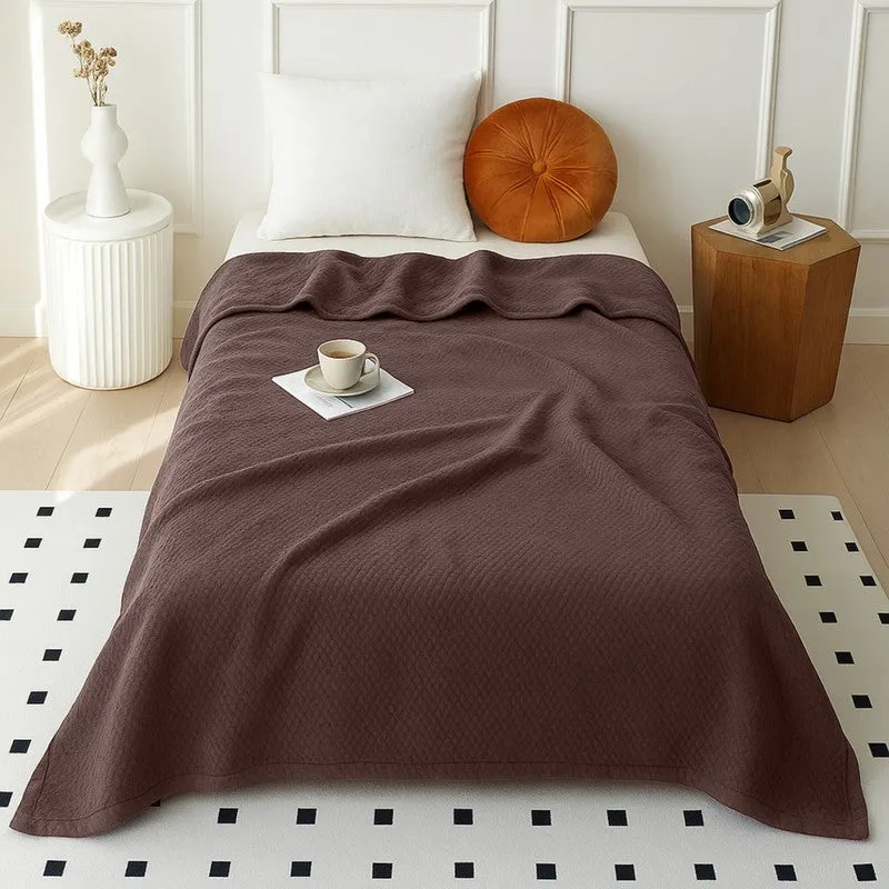 Plushyn Solid Woolen Blanket (Grey) - 300 GSM media 1