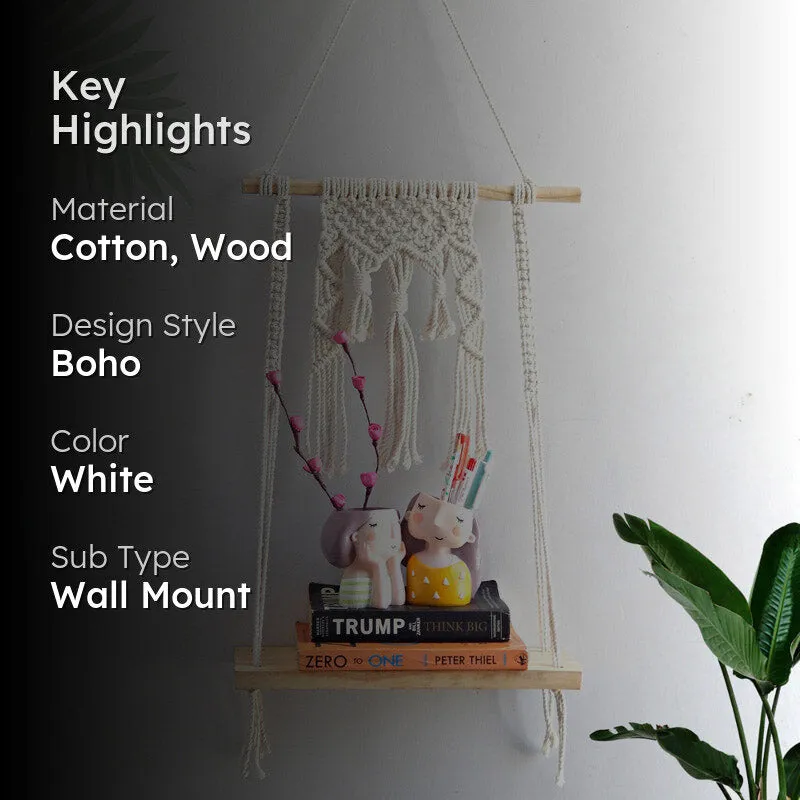 Hokona Macrame Wall Shelf media 2