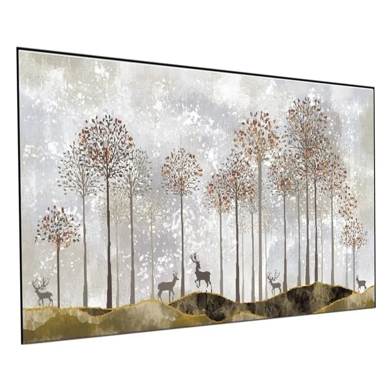 Golden Mist Canvas Wall Painting With Frame media 5