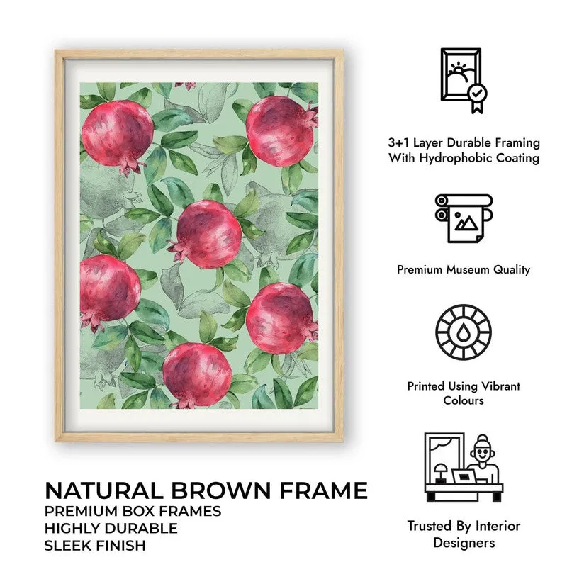 Blush Pomegranate Archival Canvas Wall Art - Brown media 11