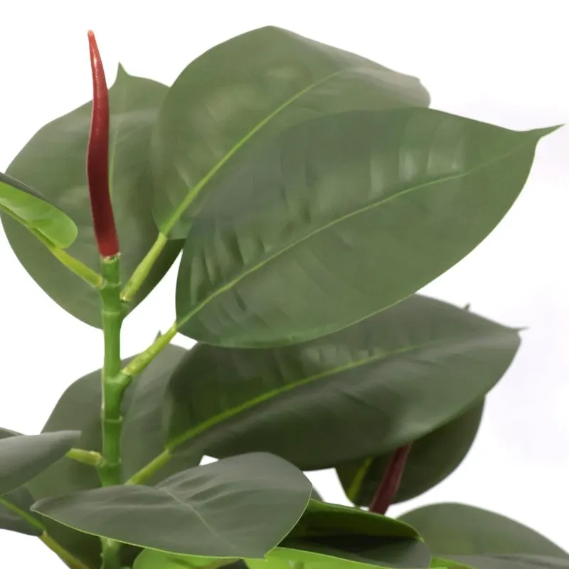 Leafessa Artificial Fiddle Fig Plant With Black Plastic Pot - 3.1 Feet media 8
