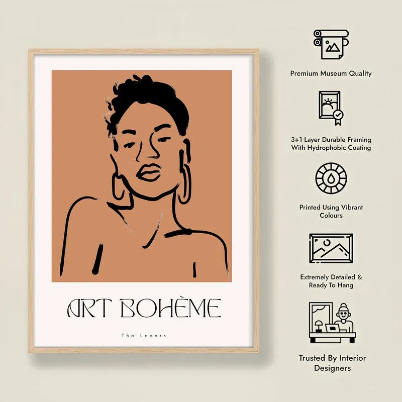 Forza Delicata Archival Canvas Wall Art - Natural Brown Frame media 8