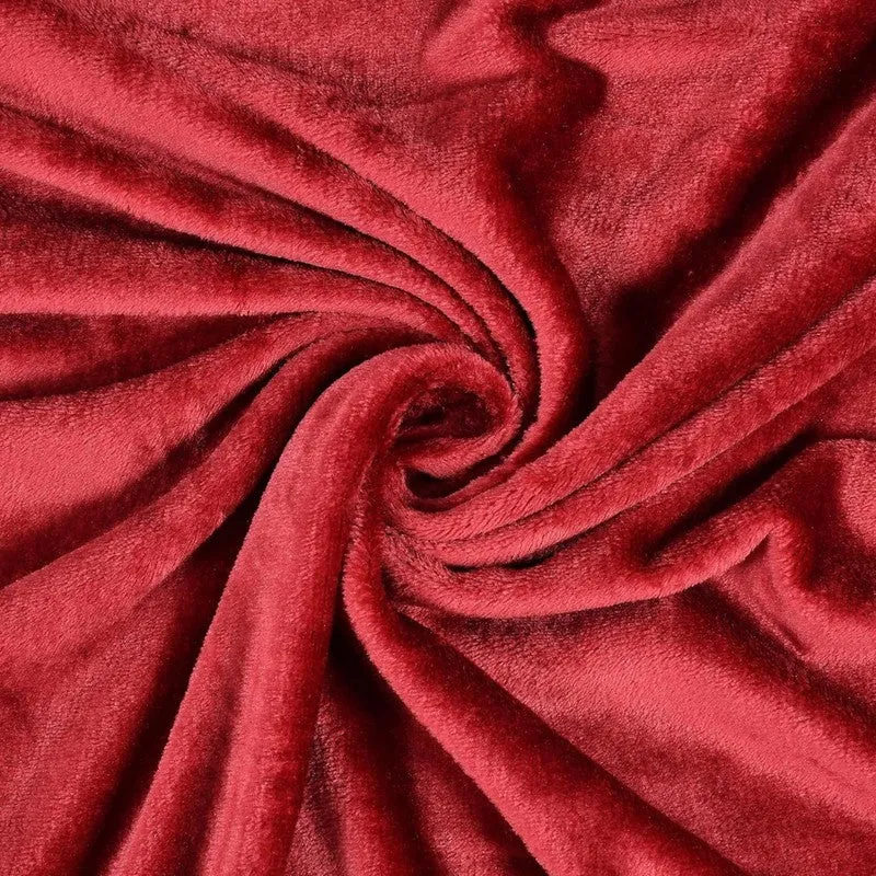 SolidLuxe Woolen Bedsheet (Red) - 150 GSM media 4