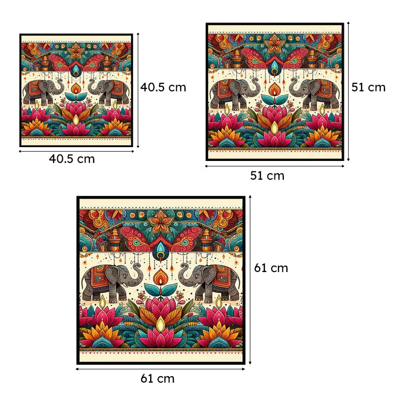 Haathi Duality Canvas Wall Art With Frame media 6