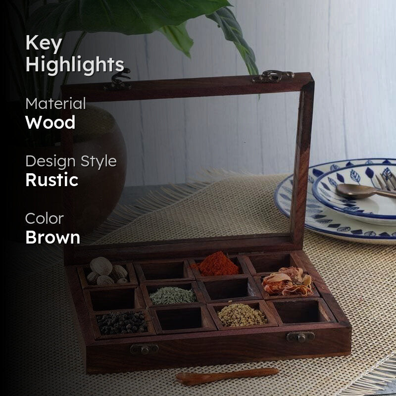 Timeless Wooden Spice Box media 2