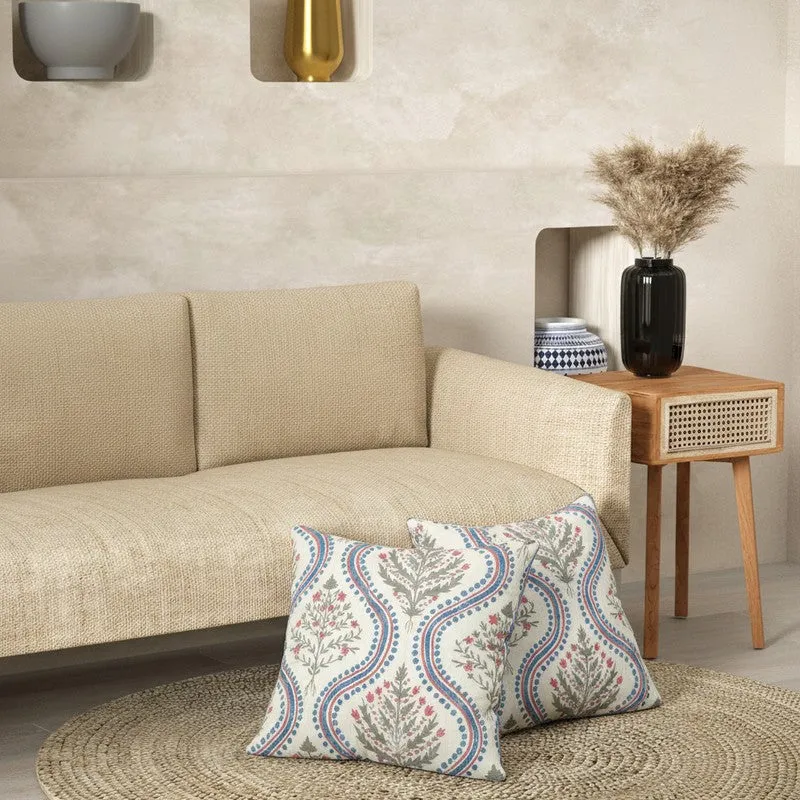 Paisley Motif Multicolor Cushion Cover Set - Set Of Two media 1