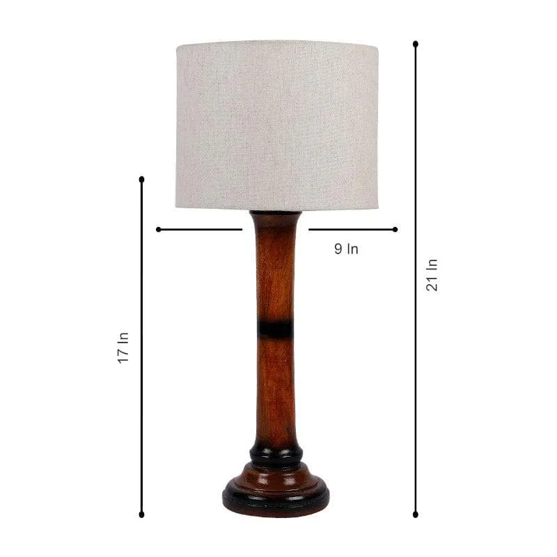 Sorar Nao Fabric Table Lamp - White,Brown media 6