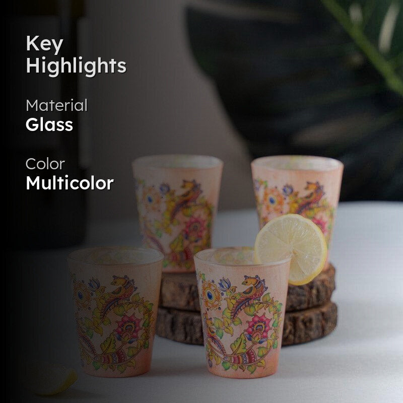Kalamkari Shot Glass (30 ml) - Set Of Four media 2