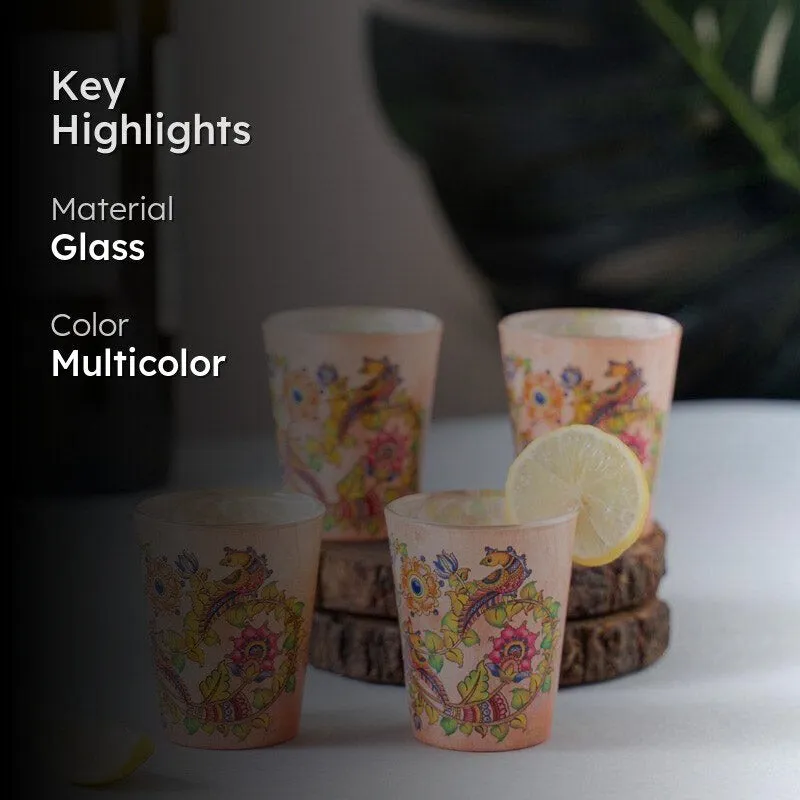 Kalamkari Shot Glass (30 ml) - Set Of Four media 2