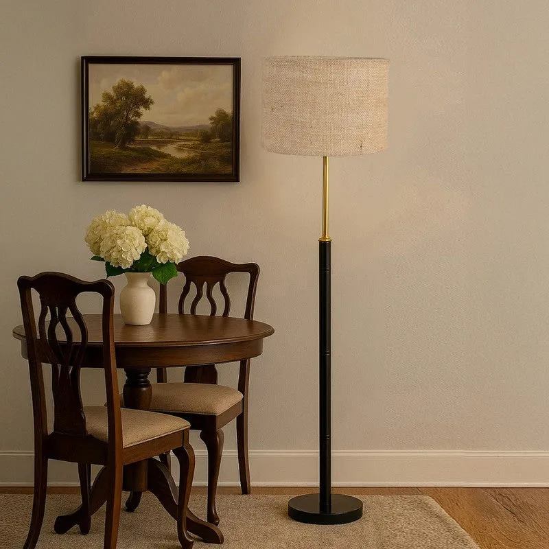 Horizon Curve Wooden Floor Lamp - Beige media 4