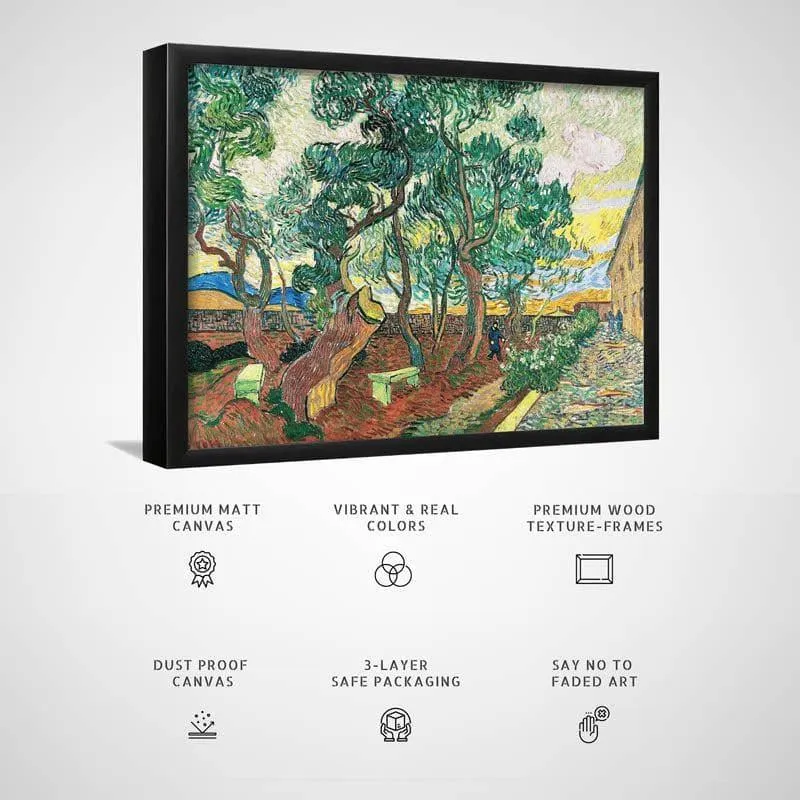 The Garden Of Saint Paul Hospital By Vincent Van Gogh - Black Frame media 3