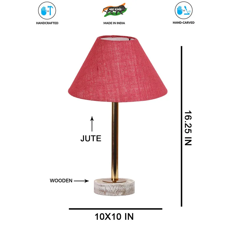 Sienna II Rodin Wooden Table Lamp - Pink,Gold,White media 7
