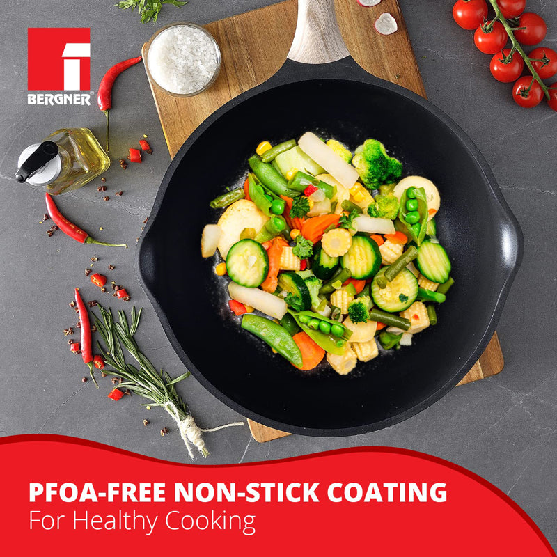 Bergner Ultimate ILag Marble Non-Stick Wok (Grey) - 4600 ML media 4