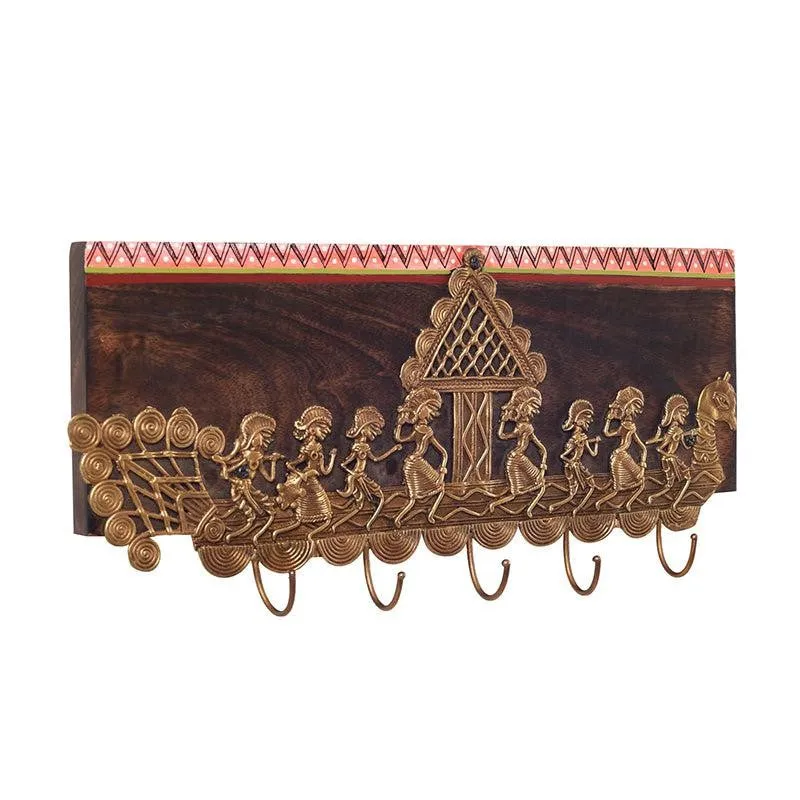 Dipali Ornate Teak Wood Key Holder media 4
