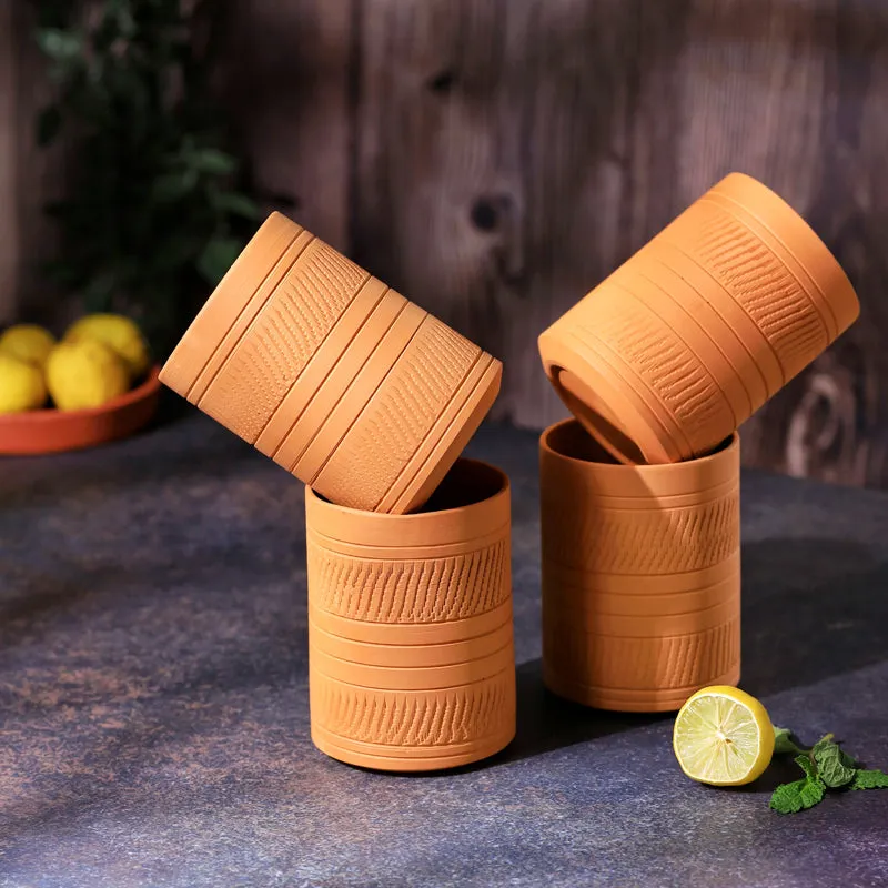 Mitti Terracotta Glass (350 mL) - Set Of Four media 5